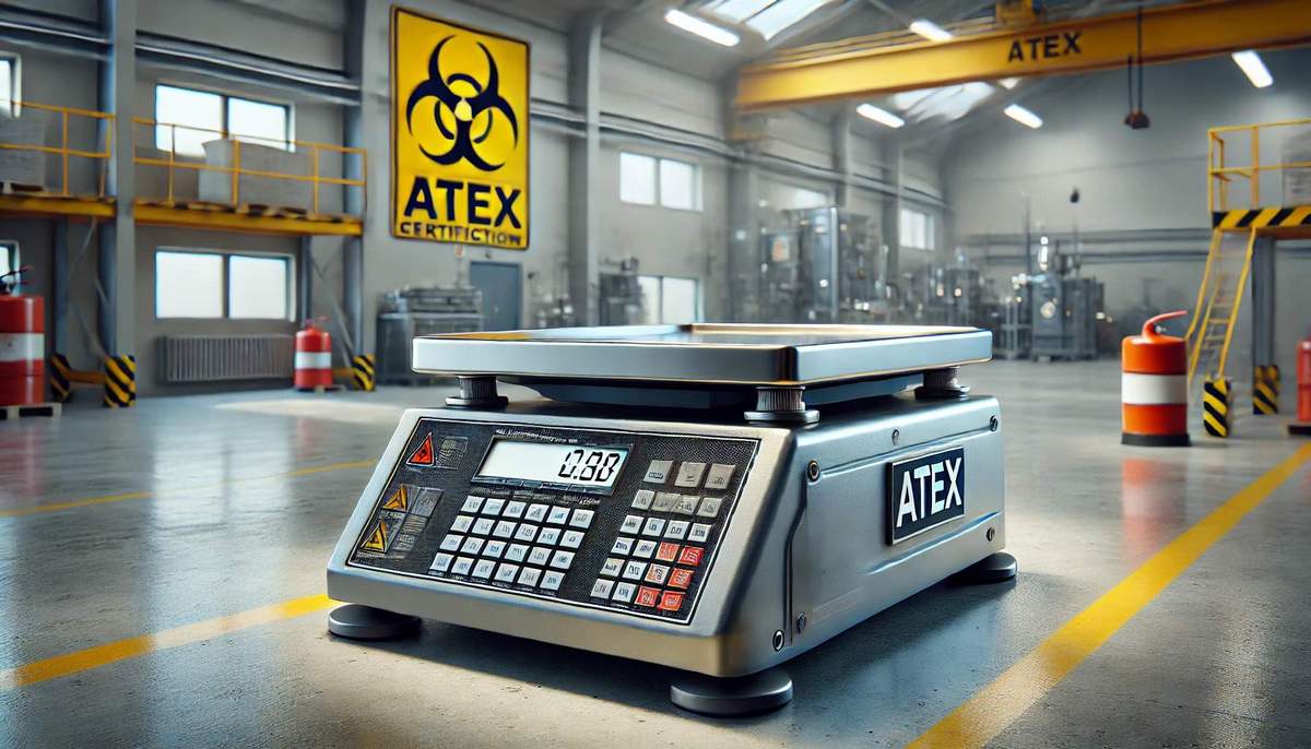 Una bilancia in un ambiente ATEX.