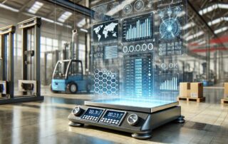 Trasmissione dati in una bilancia industriale.
