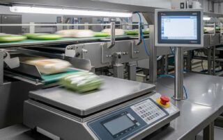 Una bilancia elettronica per il settore industriale alimentare.